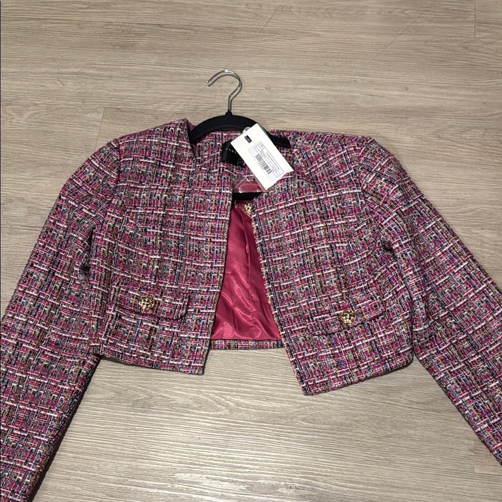 Women's Tweed Jacket - Pink